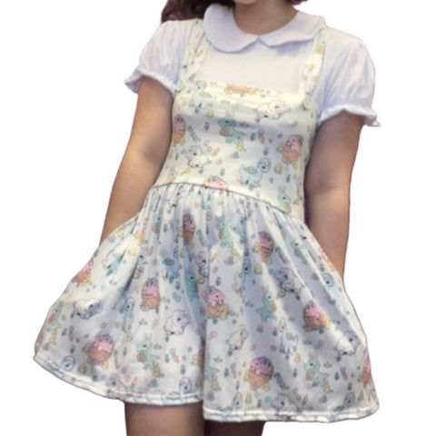 Easter Dinosaur Suspender Skirt Dress second image