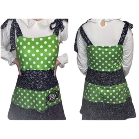 Spider Black & Green Dots Tie Strap Dress second image