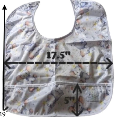Lil Piggy Water Proof Bib with Pocket second image