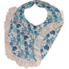Lil Blue Flower Ruffle Princess Lace Bib