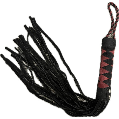 Red & Black Suede Flogger Whip second image
