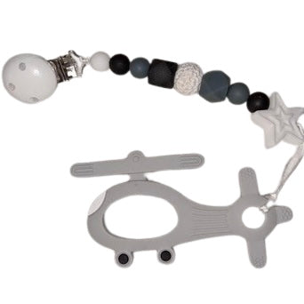 Helicopter Silicone Teether Chewing Toy Pacifier Clip second image