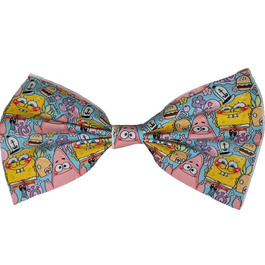 Bow Sponge Sponge Cartoon Synthetic Leather Hair Bow | LKB Boutique
