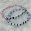 Babygirl or Babyboy Handmade Beaded Bracelet