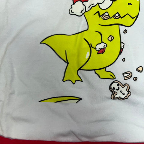 *DEFECT* Christmas Dino Adult Baby Double Sided Bib second image