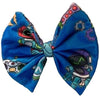 Gear Head Robots Fabric Hair Bow ^