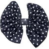 Black White Dots Fabric Hair Bow ^