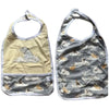 Grey Good Night Bear Double Sided Adult Bib