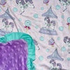Carousel Ponies Snuggle Blankie Very Soft Large