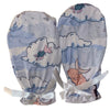 Blue Good Night Bear Adult Mittens