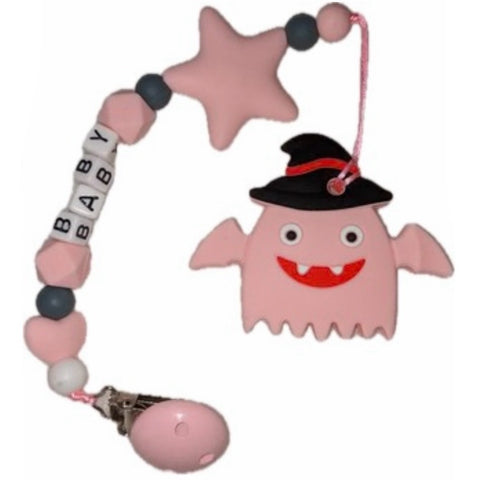 Halloween Ghost Silicone Teether Chewing Toy Pacifier Clip second image