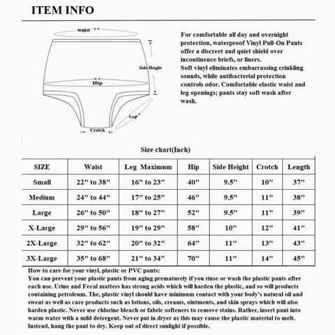 Clear Small Adult Plastic Pants second image