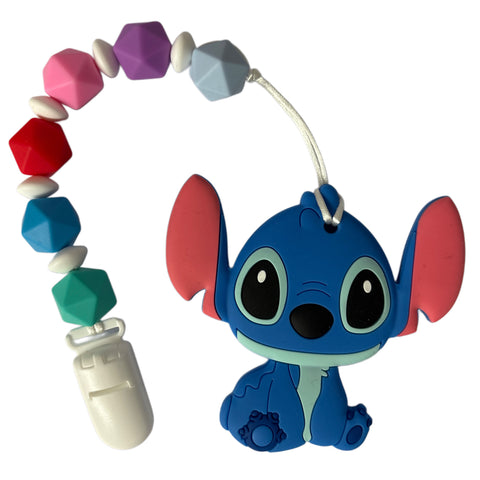 Alien Silicone Teether Chewing Toy Pacifier Clip VARIETY second image