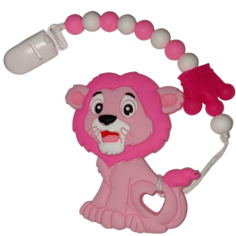 Lion Silicone Teether Chewing Toy Pacifier Clip second image