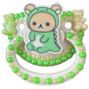 Dinosaur Bear Hand Crafted Deluxe Pacifier