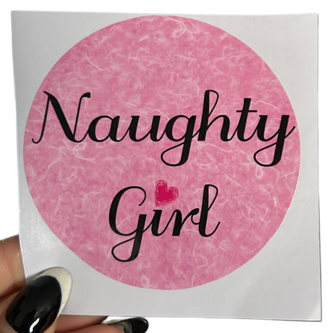 Naughty Girl Vinyl Sticker second image