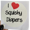 I love Squishy Diapers Vinyl Sticker