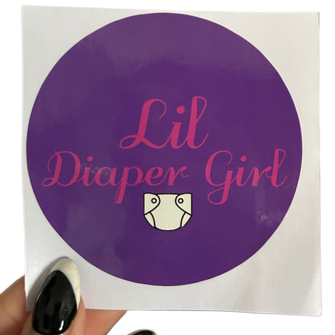 Diaper Girl/Boy Vinyl Sticker second image