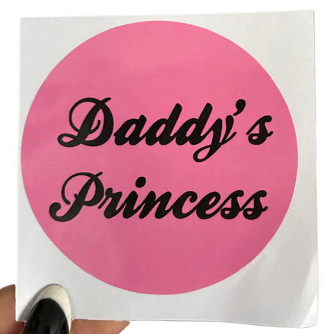 Daddy’s Princess Vinyl Sticker second image