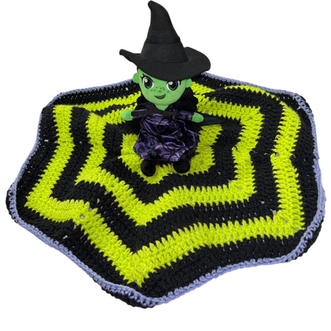 Witch Handmade Crochet Toy Lovey Security Blanket second image