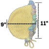 Large Pastel Ruffle Crochet Adult Baby Bonnet