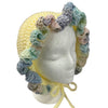 Large Pastel Ruffle Crochet Adult Baby Bonnet