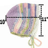 Large Pastel Ruffle Crochet Adult Baby Bonnet