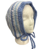 Large Blue Crochet Adult Baby Bonnet