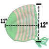 XL Green/Pink Crochet Adult Baby Bonnet