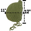 XL Green Crochet Adult Baby Bonnet
