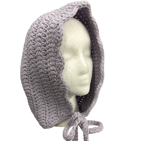 XL Lilac Crochet Adult Baby Bonnet second image