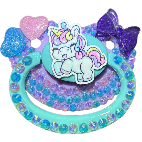 Unicorn Animals Hand Crafted Deluxe Pacifier second image