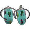Purple Dinosaur & Friends 12oz Stainless Steel Sippy Cup