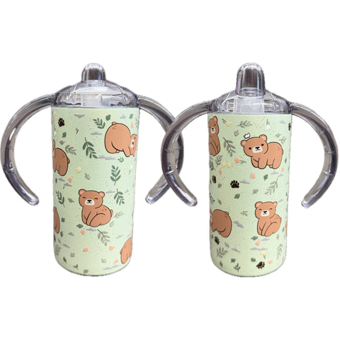 Fall Bear 12oz Stainless Steel Sippy Cup second image