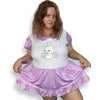 Breakfast Bunny Romper Dress with Pockets