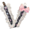 Pastel Mushrooms Ruffle Deluxe Pacifier Clip