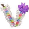Rainbow Pride Dinosaurs Ruffle Deluxe Pacifier Clip
