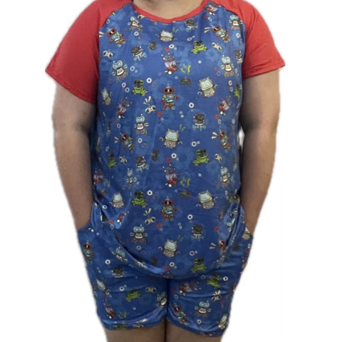 Gear Head Robots Pajama Shorts second image