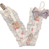 Breakfast Bunny Ruffle Deluxe Pacifier Clip