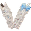 Pastel Dreamland Rainbows Ruffle Deluxe Pacifier Clip