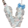 Easter Bear Ruffle Deluxe Pacifier Clip