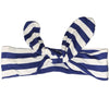 Blue & White Stripes Fabric Hairband