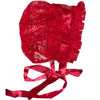 Red Lace Adult Baby Bonnet