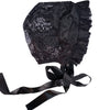 Lace Black Adult Baby Bonnet