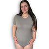 Grey Cotton Bodysuit