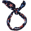 Independence Day White Red Stars Fabric Hairband