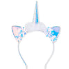 Holographic Paillette Flower Unicorn Hairband
