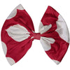 Red & White Hearts Fabric Hair Bow