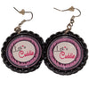 Boutique Earrings Bottlecap Let's Cuddle