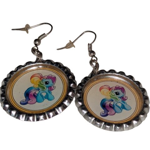 Boutique Earrings Bottlecap Pony second image